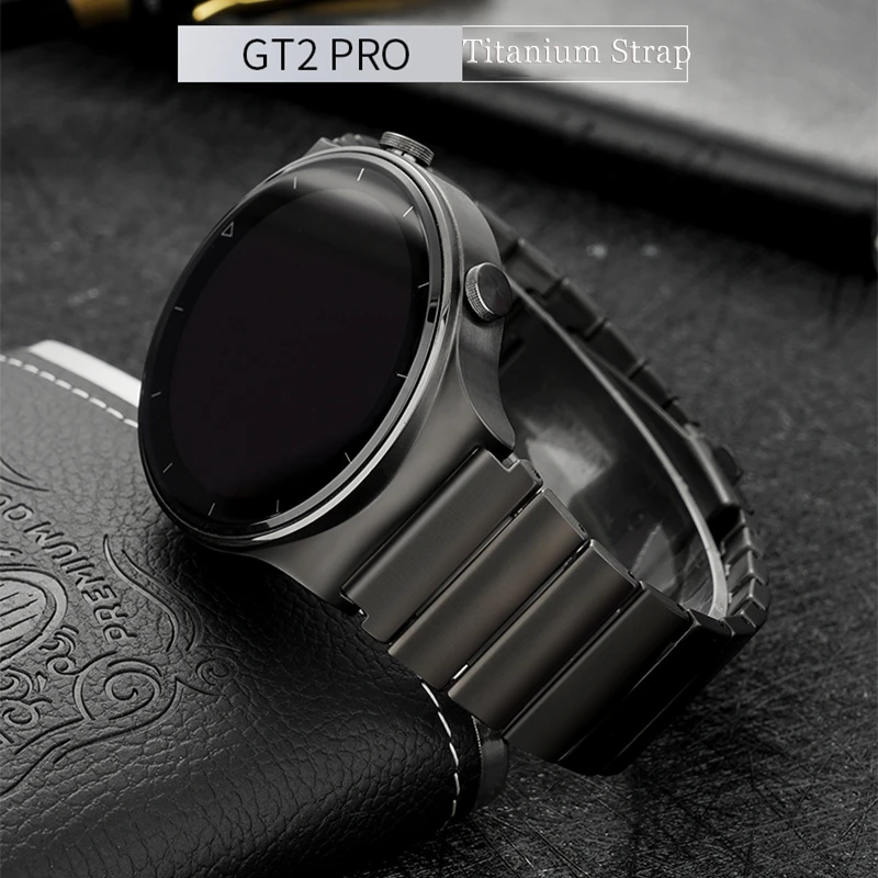 22mm Titanium Metal Strap For Huawei Watch Gt2 Pro Titanium Correa Metal  Watch Band For Watch 3 Pro Gt 2e Gt2 46mm Wrist Band - Smart Accessories -  AliExpress