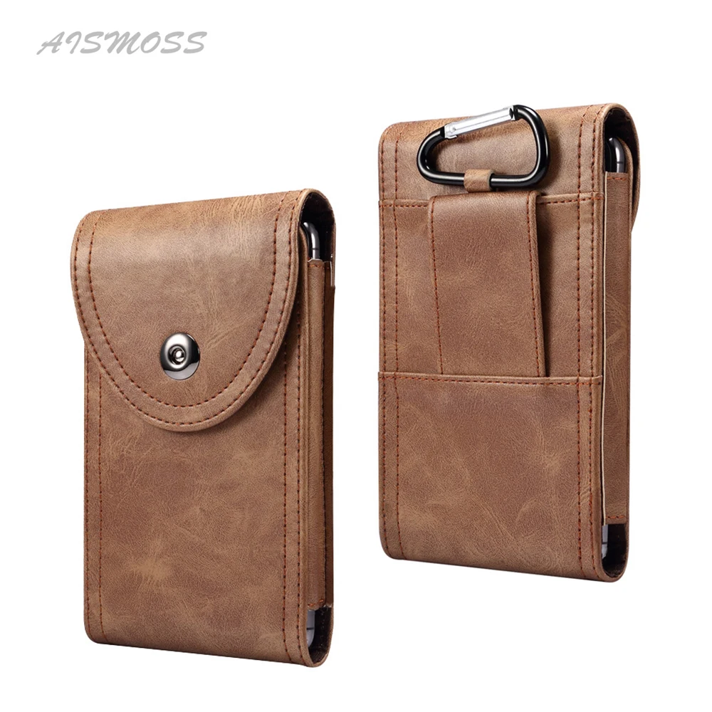 AISMOSS кожаный чехол для сотового телефона из кошелек Кредитная держатель карт