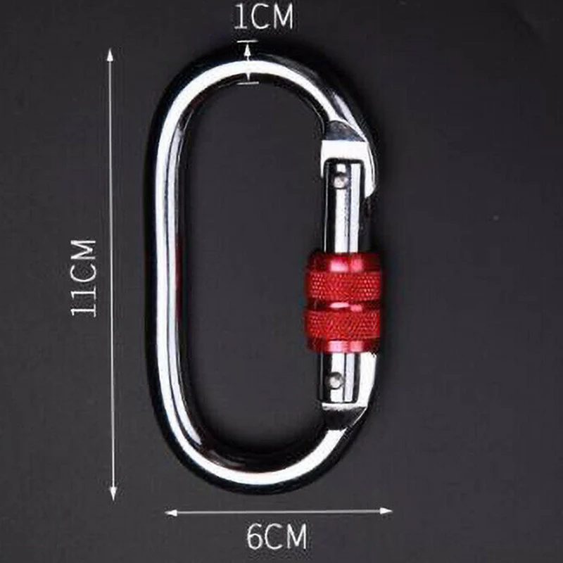 

High Quality 2pcs O-shaped Carabiner Clip Hook Heavy Duty Ring Lock for Outdoor Rock Climbing Caving NCM99