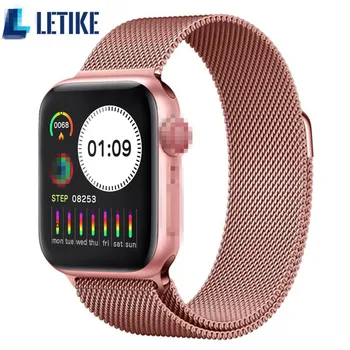

Letike W58pro Smart watch body temperature measure with Milanese Loop strap fashion Women smart bracelet Sport Fitness Tracker