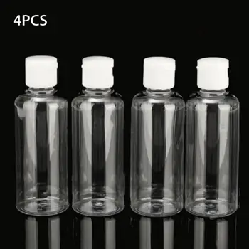 

4pcs 100ml Makeup Container Bottle Multifunctional Plastic Lotion Liquid Shampoo Empty Squeeze Bottle Travel Save Space