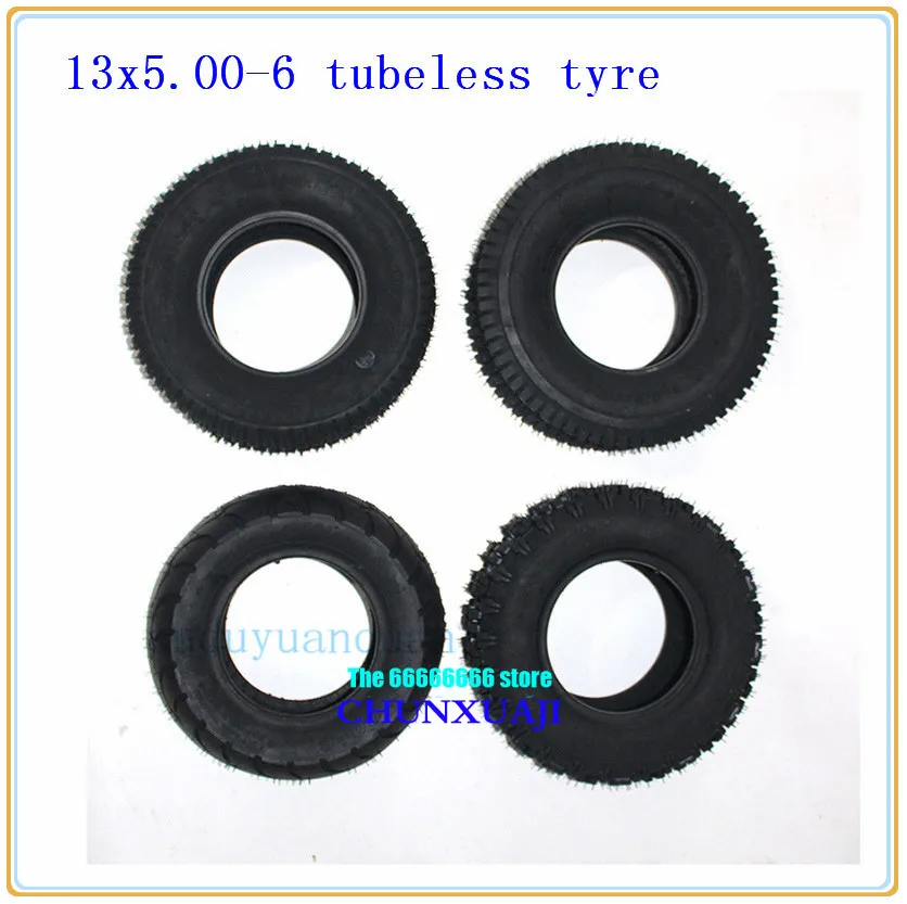 2 Pack 13X5.00-6 13x5-6 Tire for Go kart Scooter ATV Quad 6 inch Tires Tubeless 
