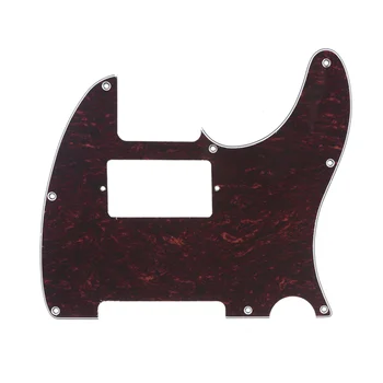 

Musiclily 8 Hole Guitar Tele Pickguard Humbucker HH for USA/Mexican Made Fender Standard Telecaster Style, 4Ply Red Tortoise