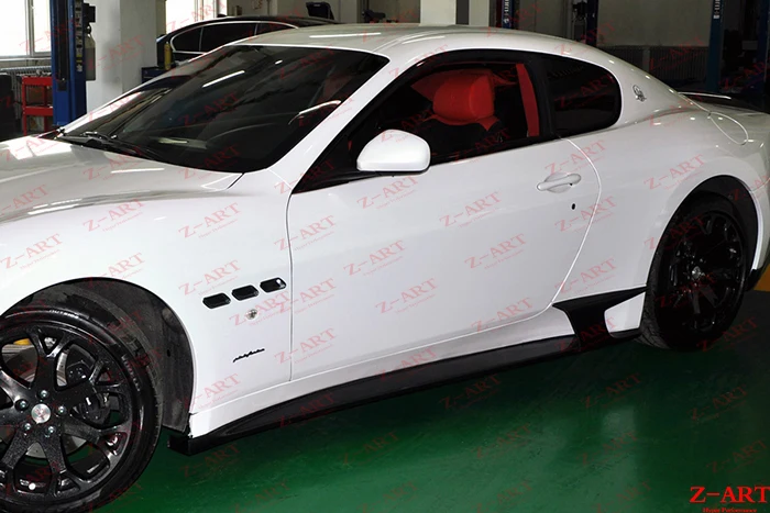 2008-2013 Z-ART боковые юбки из настоящего углеродного волокна для Maserati GranTurismo GranCabrio боковые юбки для Maserati GT GC 4.2L