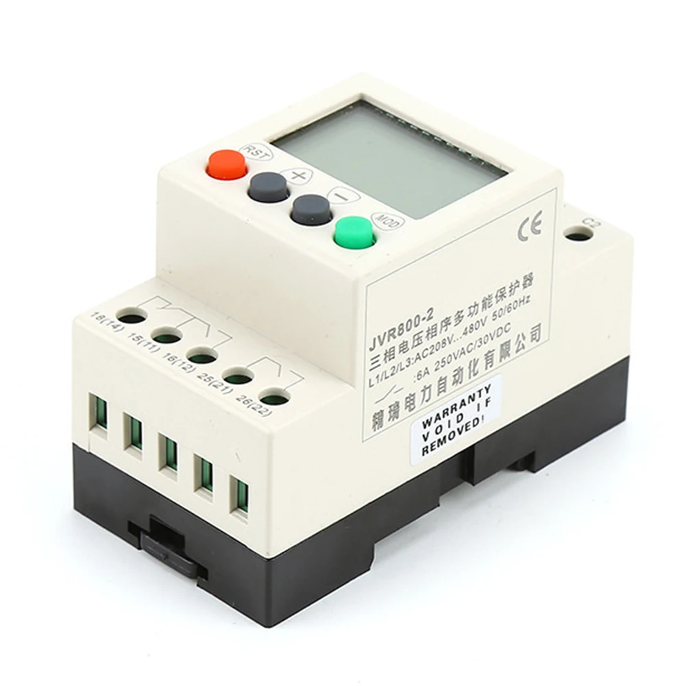 

3 Phase Voltage Monitoring Sequence Relay LCD Voltage Protection Relay Under Over Voltage Protect WWO66