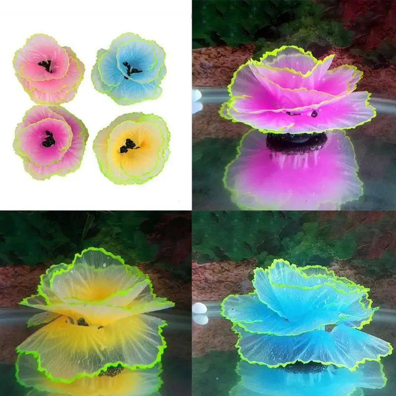 Artificial Lettuce Coral Simulation Underwater Plants Aquarium Fish Tank Decor Add a Unique Landscape Colorful Beautiful