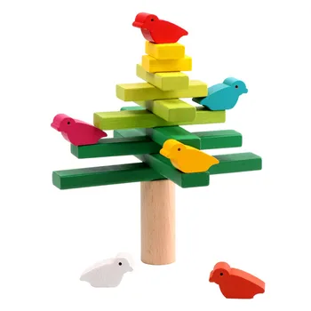 

Baby Toy Color Wooden Block Blance Animal block birds tree Education toys for Children Blance Games Toys kids children Gifts toy