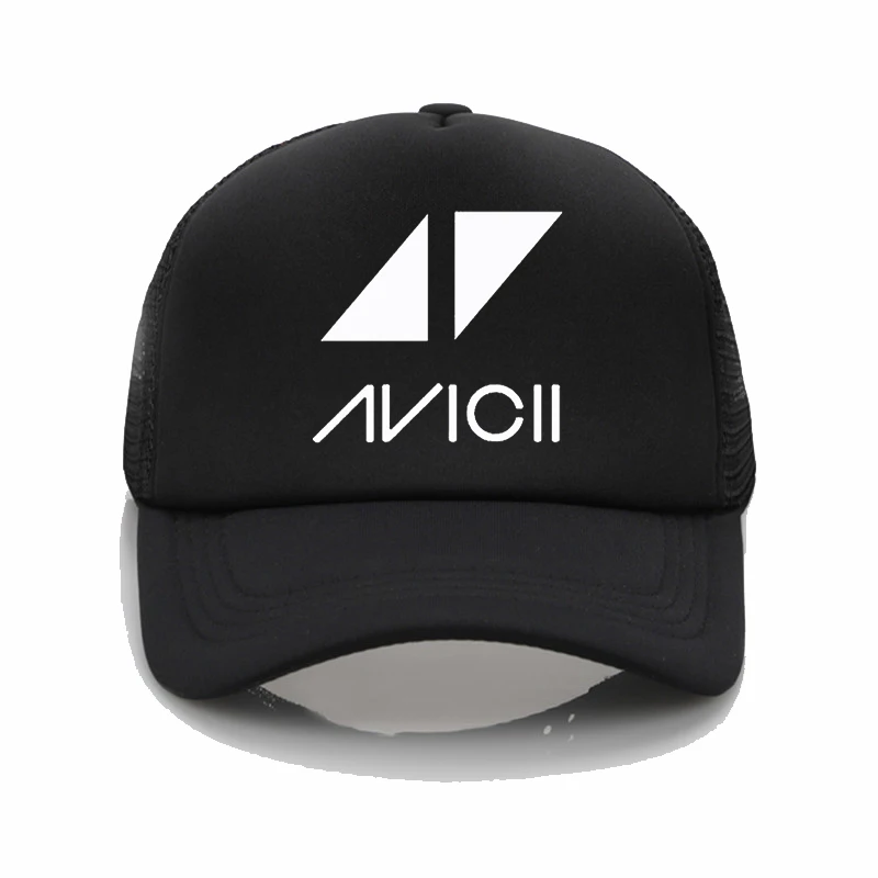 

Fashion avicii band pattern printing net cap baseball cap Men and women Summer Trend Cap New Youth Joker sun hat Beach Visor hat