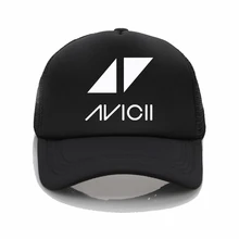 Moda banda avicii impressão padrão net boné de beisebol Homens e mulheres cap Cap Tendência Nova Juventude Coringa de Verão chapéu de sol praia chapéu Viseira(China)