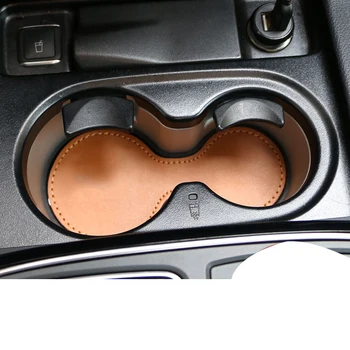 

Lsrtw2017 Fiber Leather Car Cup Sloy Mat for Mercedes Benz GLE GLS ML GL