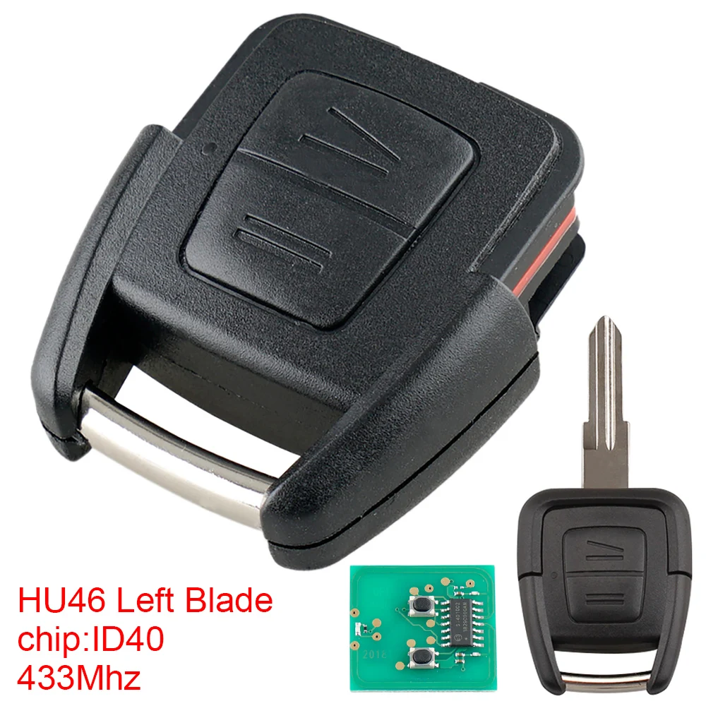 433Mhz 2 Buttons Remote Car key with ID40 Chip and HU46 Blade Optional Fit for Opel | Автомобили и мотоциклы
