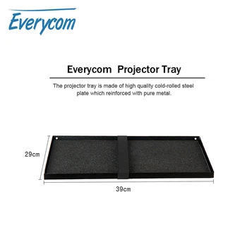 

Everycom Projector Accessory Tray Metal Holder Tripod Stand Pallet with Detachable Elastic Strap for 3/8 Tripod Screw Laptop cam
