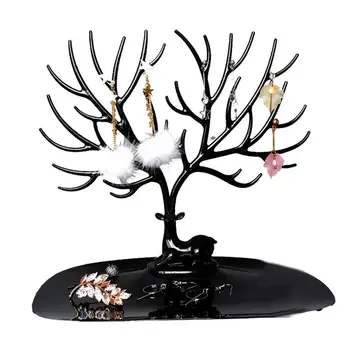 

Jewelry Necklace Earrings Rings Deer Stand Display Organizer Holder Show Rack