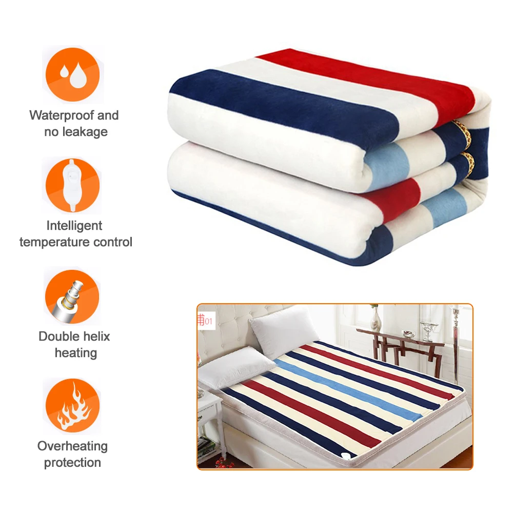 Blanket Heated 220V Electric Mattress Thicken Thermostat Blankets Security Heating Warm Plaid | Дом и сад
