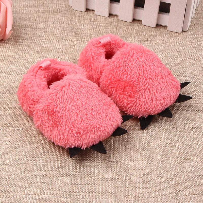 Koovan Children Home Shoes Winter Warm Stuffed Claws Out Shoes Baby Toddler Firstwalkers For Baby Boys Girls Lovely Slipper
