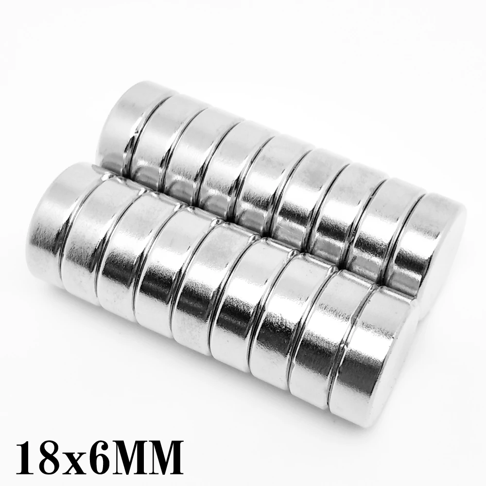 2/5/10/20/30PCS 18×6 Neodymium Disc Magnets 18x6mm Thick Cylinder Search Magnet Strong 18m*6 Round Permanent Neodymium Magnets