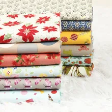 Полуярдовая простая хлопковая ткань с цветочным принтом в горошек с животными, ручной работы, швейное изделие для сумки, платье coth, хлопок, CR-99