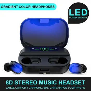 

New TWS Wireless Bluetooth Headphones 5.0 Earphone Mini Earbuds With Charging Box Power Supply Display Sport Headset