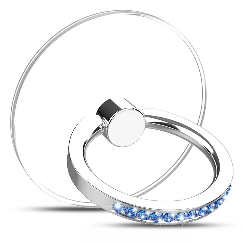 Điện Thoại Giá Đỡ Chiếc Nhẫn Đứng Kim Cương Trong Suốt Kẹp Ngón Clear 360 ° Độ Chân Đế Tương Thích iPhone flexible phone holder Holders & Stands
