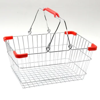 

Wrought Iron Storage Basket Portable Bathroom Toiletries Organizer Kitchen Vegetable Seasoning Basket Supermarket Shopping Baske