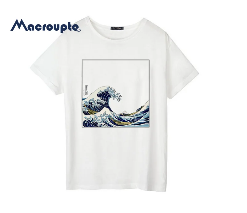 The Great Wave Off Kanagawa Harajuku женская футболка повседневные топы винтажные женские