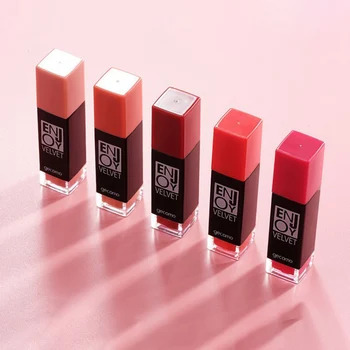 

5 Color Matte Liquid Lip Tint Set Gift Box Velvet Long Lasting Lip Stick Lip Gloss For Valentine's Day Red Sexy Color Lip Tint