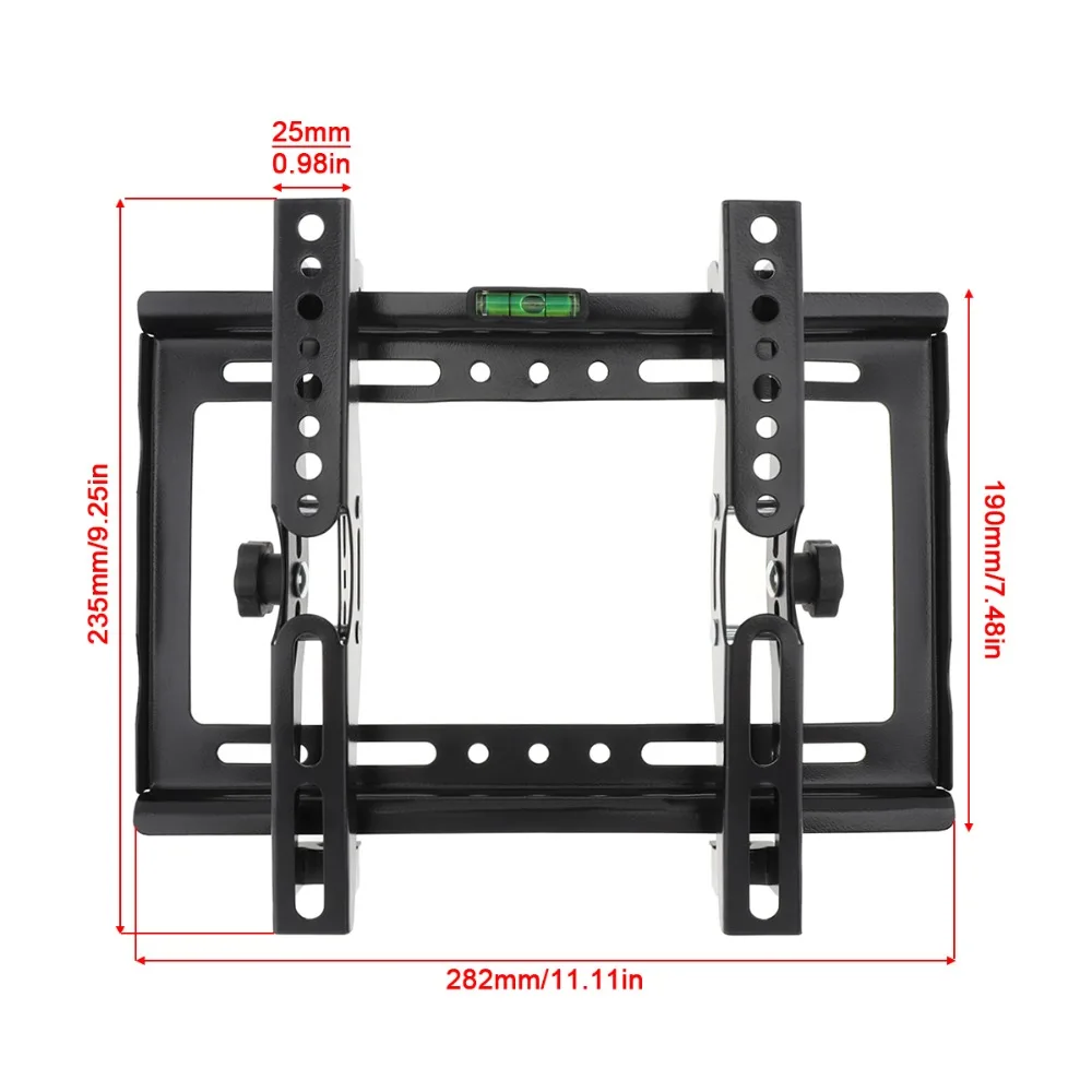 25 кг 14-42 дюймов регулируемый стальной настенный кронштейн для телевизора плоская панель ТВ рамка поддержка 15 градусов угол наклона для телевизора lcd СВЕТОДИОДНЫЙ монитор