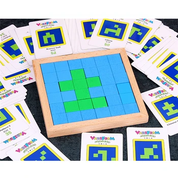 

Wooden Tetris Tangram Intelligence Puzzle Children Educational Jigsaw Puzzle Game Toy For Kids