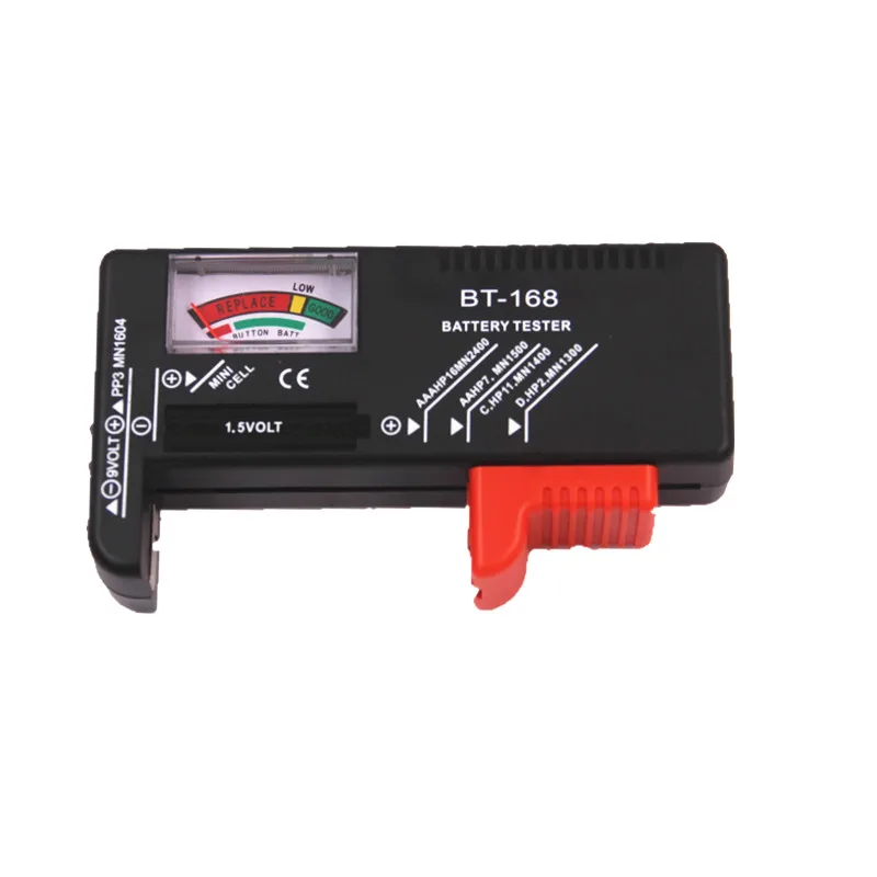 Универсальный BT168 цифровой тестер батареи Вольт проверки для AA AAA 9V кнопки