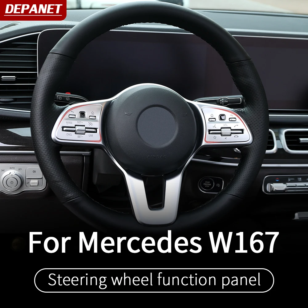 Отделка кнопки рулевого колеса для Mercedes GLE W167 350 450 500e gls w167 500 550x167 аксессуары