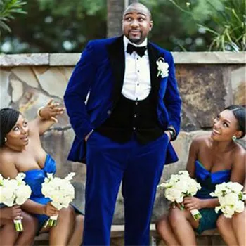 

Handsome Men Suit Groomsmen Peak Lapel Groom Tuxedos Suits for Men Wedding/Prom Best Man Blazer ( Jacket+Pants+Vest)