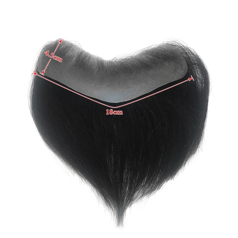 Straight Men's Wig V Style Frontal Hairine Toupee 100% Human Hair Men Capillary Prosthesis Full Skin Hairpiece 6" human hair toupee