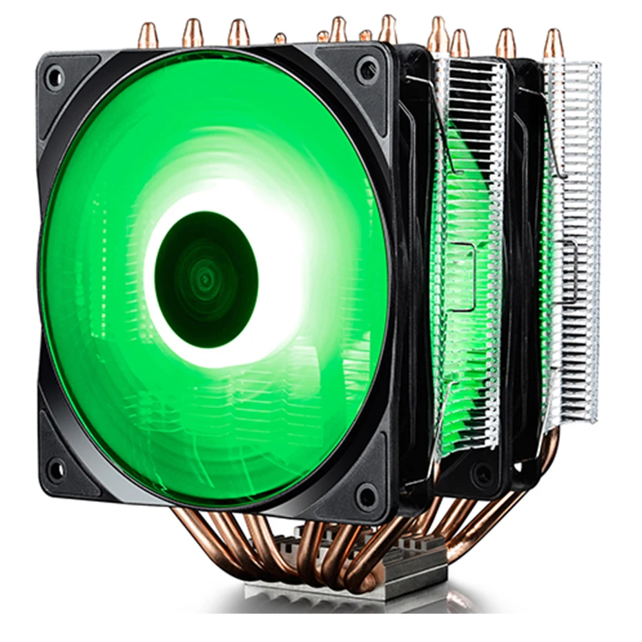 Best Price DEEPCOO NEPTWIN 6 heatpipe dual tower cpu cooler 120mm 12V 4PIN RGB PWM fan quiet For intel LGA 775 115x 2011 1366 AMD AM4 AM3