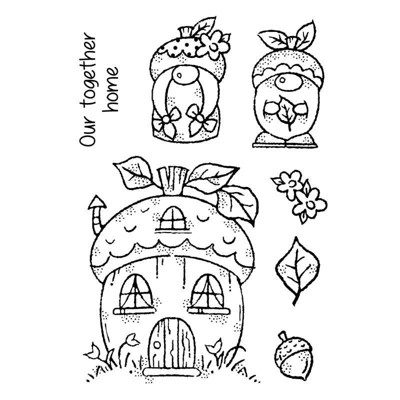 2021 New Christmas Gnome and Animal Pattern Clear Stamps Set For Making Dwarf Greeting Card Scrapbooking No Metal Cutting Dies 