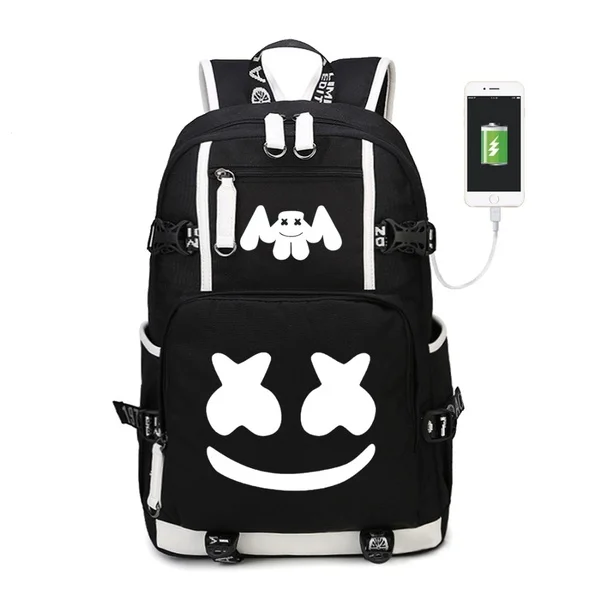 CG5155 BPZMD DJ Marshmallow светящийся студенческий рюкзак для подростков мальчиков и девочек школьные сумки Wiite usb зарядка ноутбук Противоугонный рюкзак - Цвет: CG5155