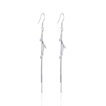 

Solid S925 Sterling Silver Student Women Wedding Engagement Earrings, Perfect Anniversary Day Gift for Lady CHDBR003630