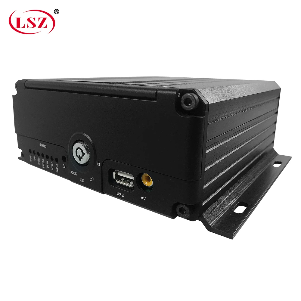  LSZ 3G GPS WIFI MDVR Control de 4 canales tarjeta SD + Grabación hdd gran voltaje DC8V-36V bus/taxi