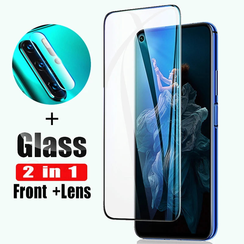 Закаленное стекло 2 в 1 для honor 20 Huawei pro 20pro полноэкранная Защитная пленка объектива