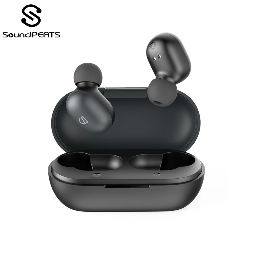 Беспроводные наушники SoundPEATS True, наушники Bluetooth 5,0 с улучшенными драйверами 7,2 мм, сенсорное управление, встроенный микрофон 15 часов воспроизведения