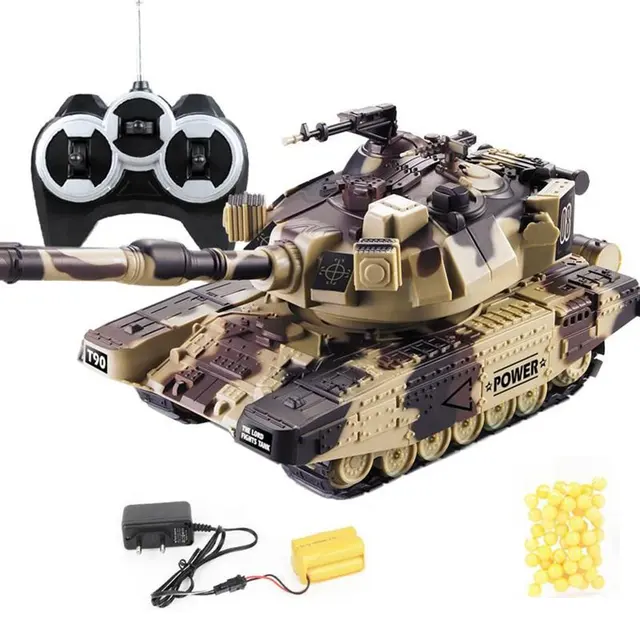 Remote Control Tank Wireless Off-Road Can Launch Bombing Remote Control Tank Charging Crawler Toy Tank Model