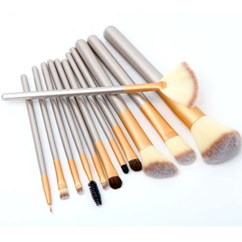 

Professional 12pcs Makeup Brushes Set Foundation Powder Blush Eyeshadow Sponge Brush Soft Hair Cosmetic Tools With Leather Bag