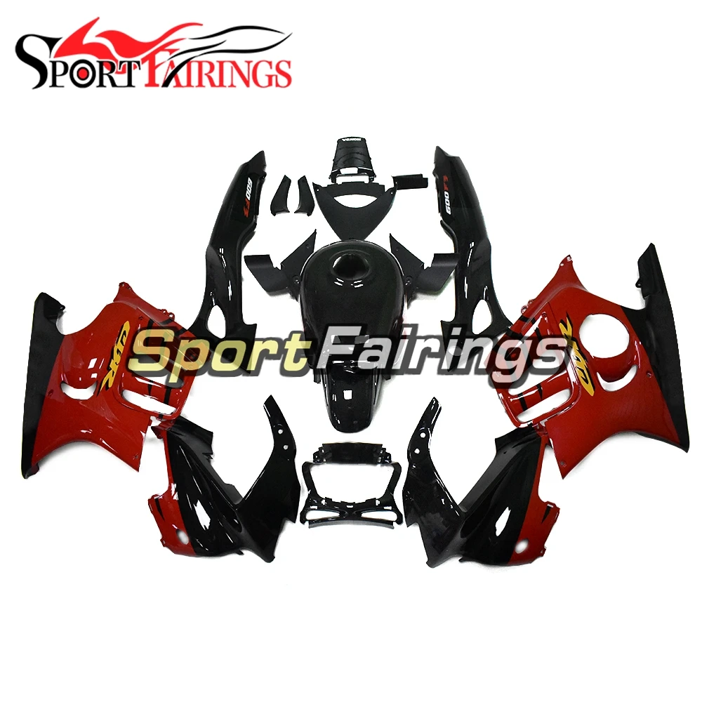 Cowlings для Honda CBR600F3 1997 1998 панели ABS пластик впрыска тела работы мотоцикл F3 97 98 Обтекатели Черный Красный наборы тела