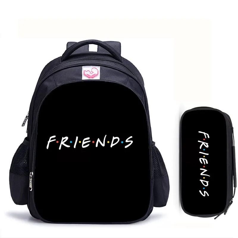 

16 Inch Central Perk Coffee Friends Children School Bags Orthopedic Backpack Kids School Boys Girls Mochila Infantil Bags