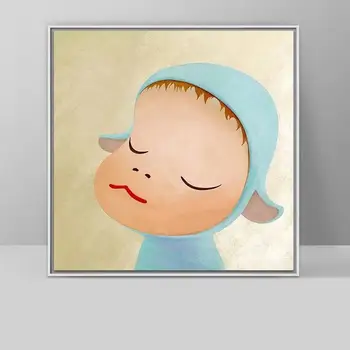 

Hand Painted Abstract Baby Face Modern Abstract Palette Oil Painting On Canvas Wall Art For Children's room