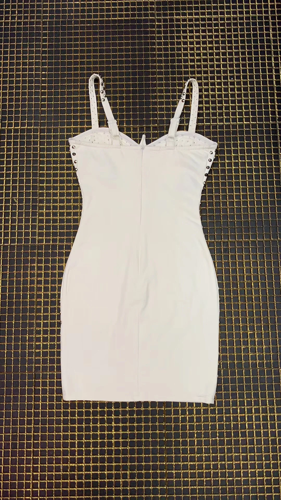 Летнее стильное сексуальное Белое Женское платье с v-образным вырезом, стразы,, дизайнерское вечернее платье, Vestido