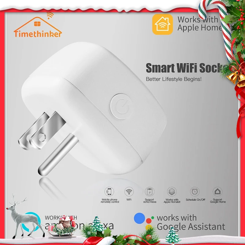 

Smart WiFi Socket for Apple Homekit US EU Plug for Alexa Google Home Siri Voice Control Timer Module Homekit Sockets