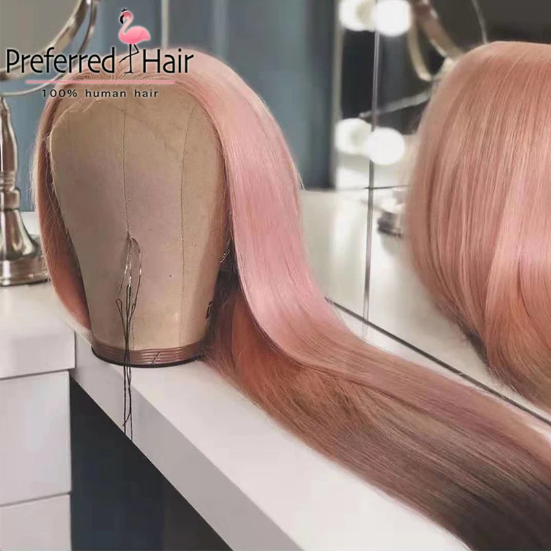 Предпочтительный 13x4 блонд Омбре человеческие волосы парик предварительно выщипанные прямые кружевные парики бразильские кружевные передние человеческие волосы парики для черных женщин