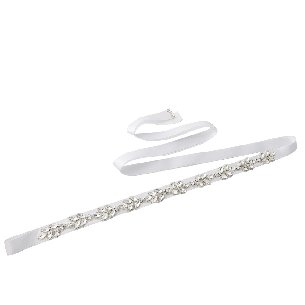 white TRiXY S294,, женские изысканные свадебные ремни с кристаллами, аксессуары для свадебных вечерних платьев - Цвет: white