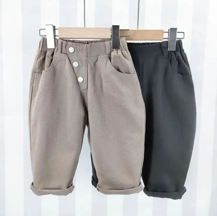 

2019 Korea style wholesale boys long pants autumn cotton fashion boys pants 2-7t HX39