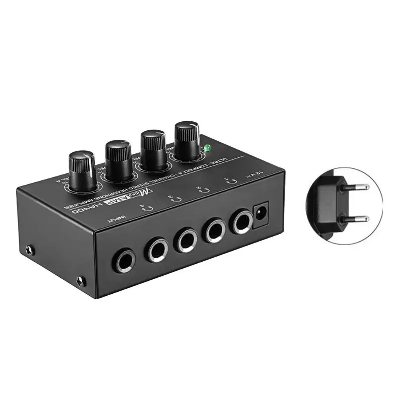 2020 New HA400 4 Channels Mini Stereo Headphone Amplifier with Power Adapter US UK EU AU